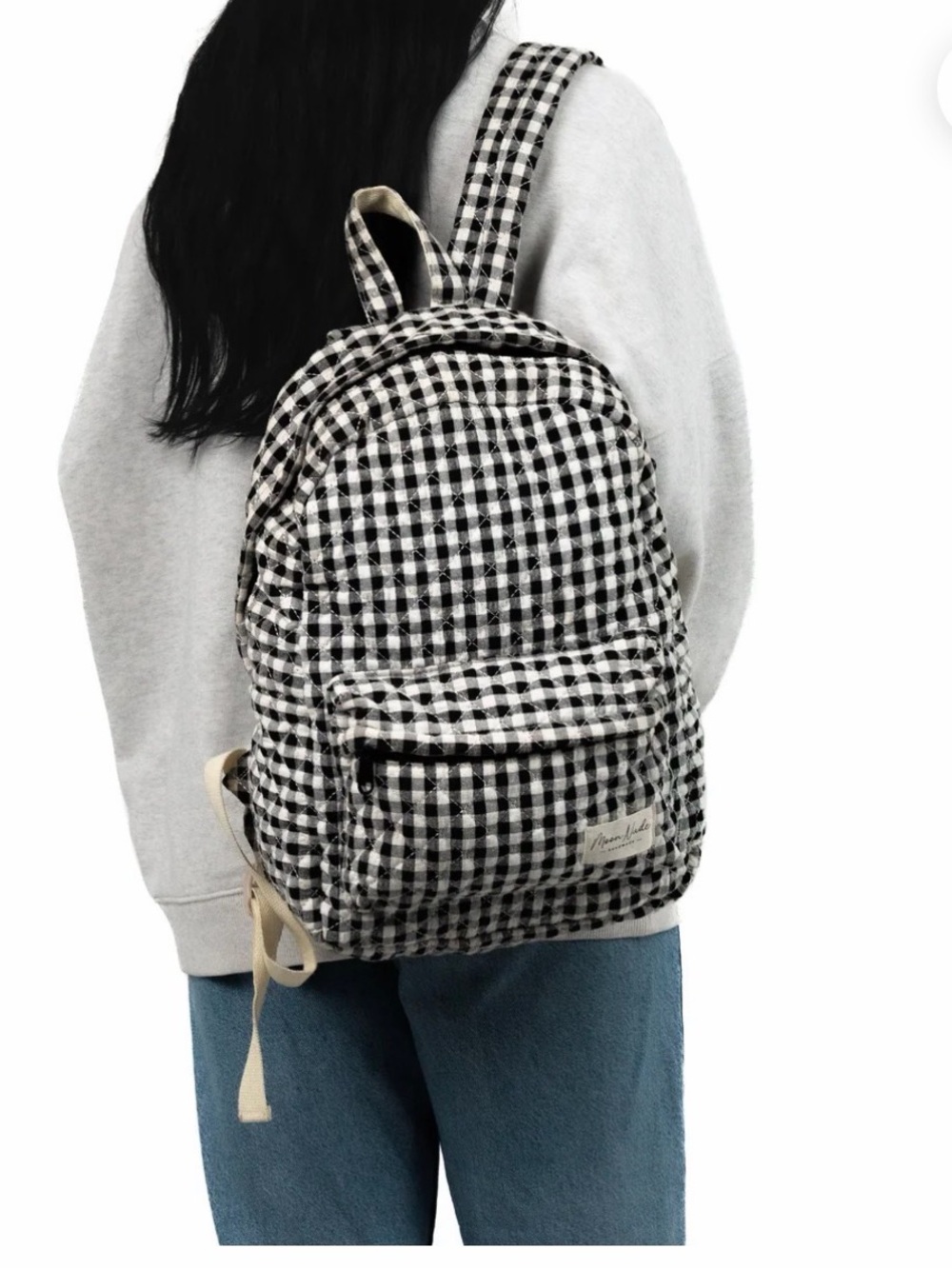 New moon nude Classic Black & White light weight Backpack